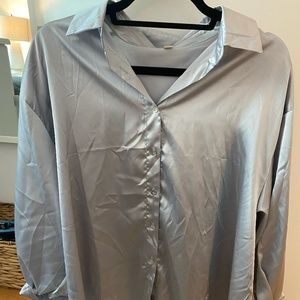 Light Blue Silk Blouse
